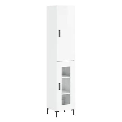 (high gloss white) vidaXL Highboard Sideboard Tall Storage Cabinet Side Cabinet Engineered Wood