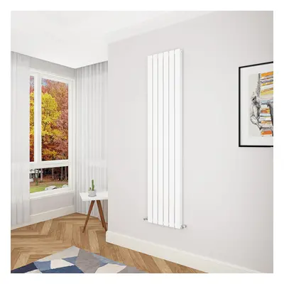 (1800x408mm Double) Vertical flat radiator white all sizes