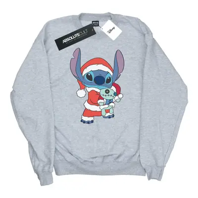 (5XL, Sports Grey) Disney Mens Lilo And Stitch Stitch Christmas Sweatshirt