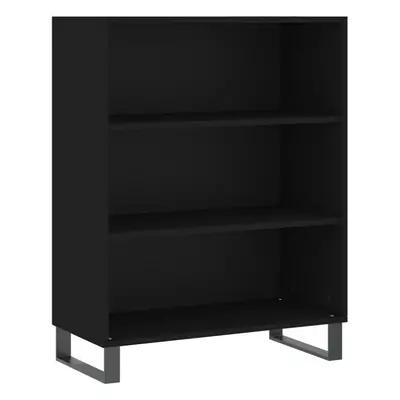 (black) vidaxL Shelf Cabinet Bookcase Display Shelf Concrete Grey Engineered Wood