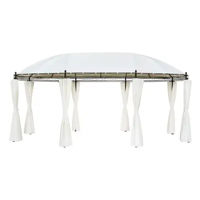 vidaXL Gazebo Cream White 530x350x265cm Garden Marquee Canopy Pavilion Tent