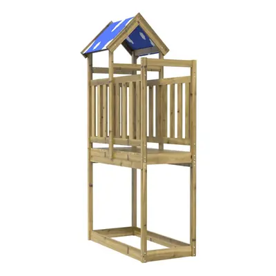 (solid impregnated wood) vidaXL Play Tower Kids Playset Garden Climbing Frame Playhouse Solid Wo