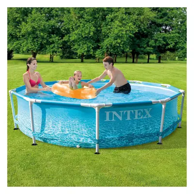 Intex Beachside Metal Frame Pool Metal Frame Outdoor Garden Above Ground Pool