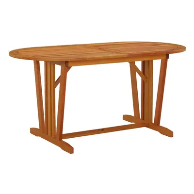 vidaXL Solid Wood Eucalyptus Garden Table Wooden Patio Outdoor Dining Table