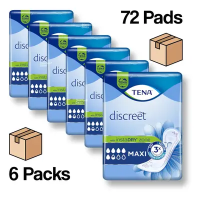 72 Tena Lady MAXI Discreet Incontinence Pad Absorbent Women Pad Pack