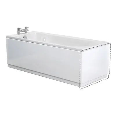 700 mm Standard Bathroom White High Gloss MDF Bath End Panel + Plinth