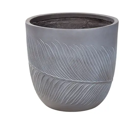 Flower Pot Fibre Clay x x cm Grey FTERO