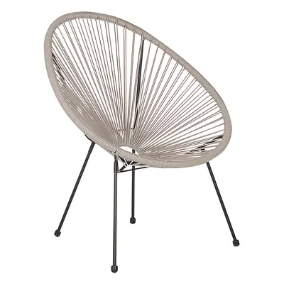 Garden Chair ACAPULCO II PE Rattan Light Grey