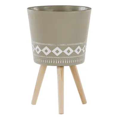 Elevated Plant Pot ARTA Ceramic Taupe