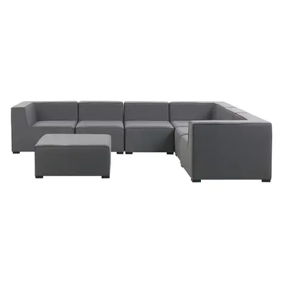 Garden Corner Sofa with Ottoman Seater AREZZO Left Hand Modular Grey