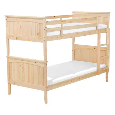 Bunk Bed ALBON x cm (EU Single) Wood Light Wood