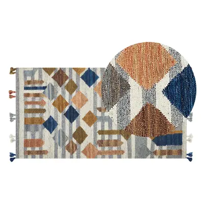 Wool Kilim Area Rug x cm Multicolour KASAKH