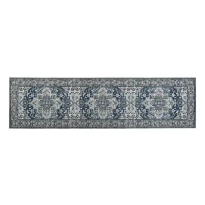 Runner Rug x cm Grey and Blue KOTTAR