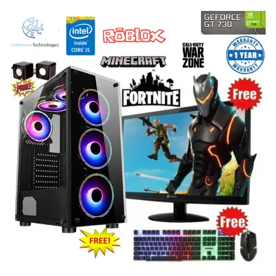 Gaming PC Bundle INTEL CORE i5 16GB RAM 1TB HDD 128GB SSD + Monitor SALE