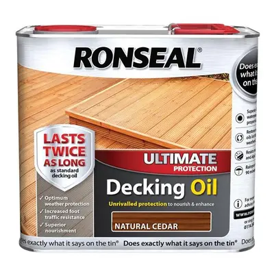 Ronseal Ultimate Decking Oil Natural Cedar 2.5 Litre RSLUDONC25L