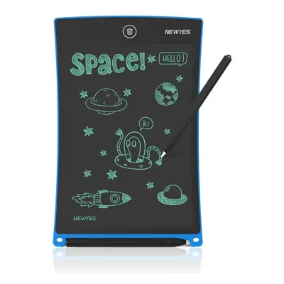 (Blue) 8.5-Inch Writing Board Monochrome Screen Tablet Drawing Handwriting Pad Message Kids Educ