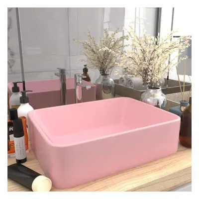 vidaXL Luxury Wash Basin Matt Pink 41x30x12 cm Ceramic