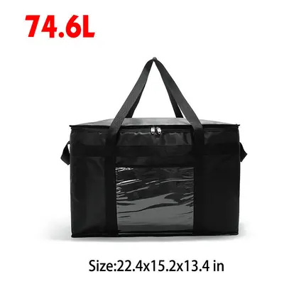 (2XL) 29.2/34.8/58.3/51.4/74.6L Food Delivery Bag Thermal Insulated Takeaway Bag Camping Picnic 