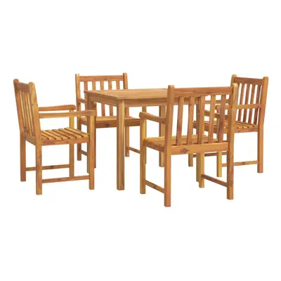 (85 cm table length/ piece) vidaXL Garden Dining Set Wooden Outdoor Table and Chair Set Solid Wo