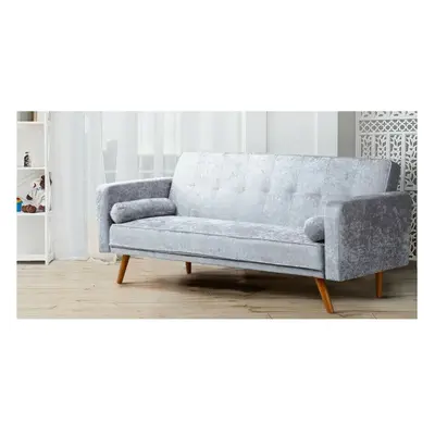 (Silver) Miami Crushed Velvet Sofa Bed