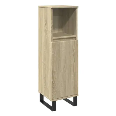 vidaXL Bathroom Cabinet Storage Cabinet Vanity Unit Sonoma Oak Engineered Wood