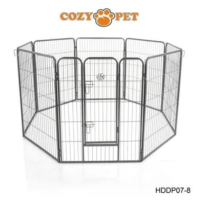 Heavy Duty Cozy Pet Puppy Playpen 1m High Panel Run Crate Pen Welping Dog Cage HDDP07-8