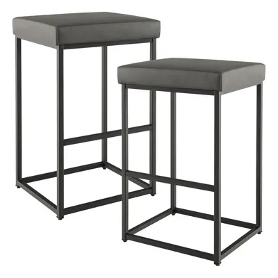 Set of Bar Stools Dining Counter Height Chair Modern Upholstered Pub Stools