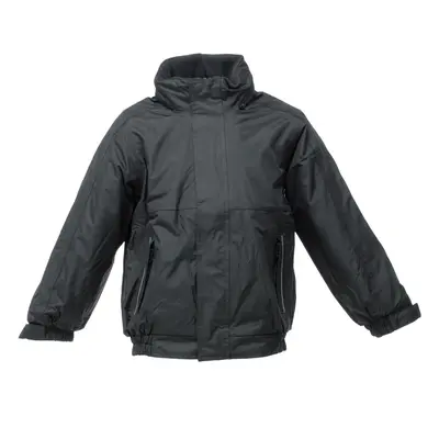 (9-10, Black/Ash) Regatta Kids/Childrens Waterproof Windproof Dover Jacket