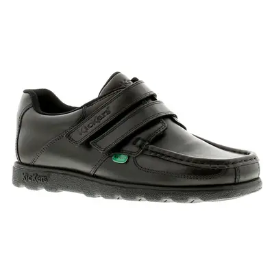 (Black, (Adults')) New Boys/Childrens Black Kickers With Twin Touch Fastening Straps UK Size