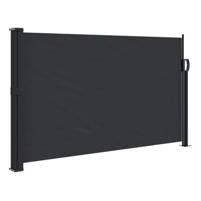 vidaXL Retractable Side Awning Outdoor Privacy Screen Shade Black 120x300 cm