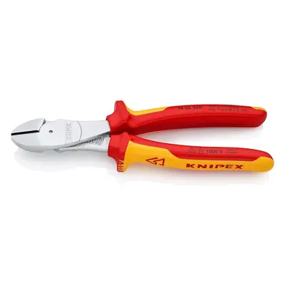 KNIPEX High Leverage Diagonal Cutter, Chrome-Plated, mm, VDE, Chrome Vanadium Steel, Piano Wire,