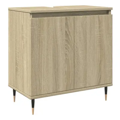 vidaXL Bathroom Cabinet Storage Cabinet Vanity Unit Sonoma Oak Engineered Wood