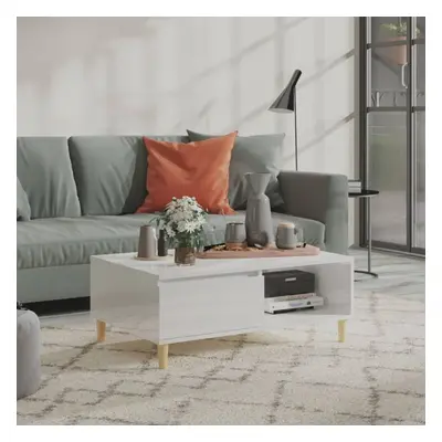 vidaXL Coffee Table High Gloss White Chipboard Living room Furniture Table