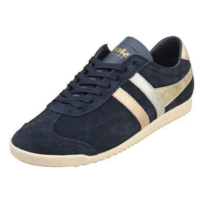 Gola Bullet Mirror Trident Womens Fashion Trainers in Navy Silver - UK