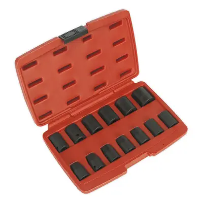 13 Piece Impact Socket Set - 1/2" Sq Drive - 6-Point WallDrive - Storage Case