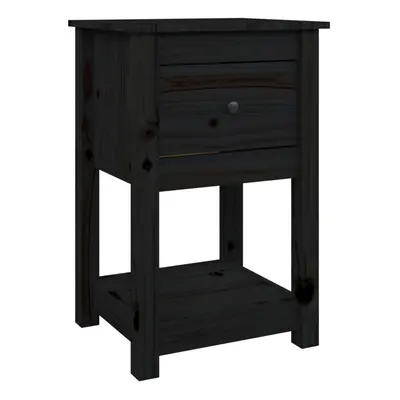 (Black, x Bedside cabinet) vidaXL 1/2x Solid Wood Pine Bedside Cabinet Nightstand End Table Mult