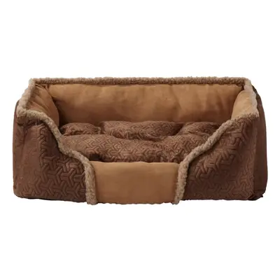 (Large, Brown) Dog Bed Washable Calming Small Medium Large Cat