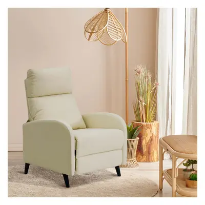 (cadizCRE) Linen Fabric Recliner Chair