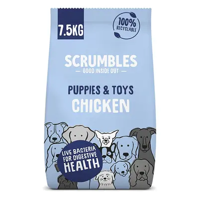 Scrumbles Natural Gluten-Free Dog Dry Food With Fresh Chicken, For Puppies And Adult Toy Breeds,