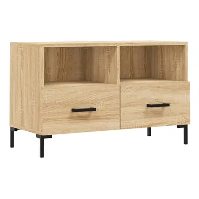 (sonoma oak) vidaXL TV Cabinet TV Unit Sideboard TV Stand High Gloss White Engineered Wood