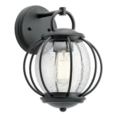 Outdoor IP44 Wall Light Textured Black LED E27 60W d01844