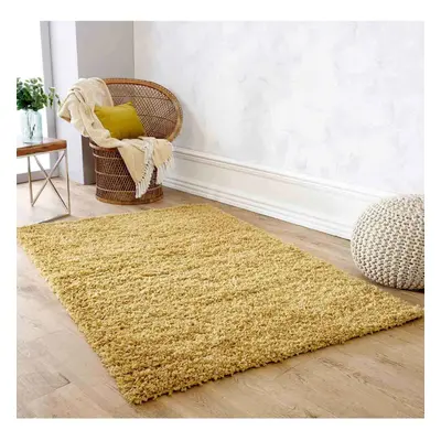 (Gold, x cm) Non Slip Plain Shaggy Rugs Hallway Runners Thick 4.5cm Shag Pile Small Large Area R