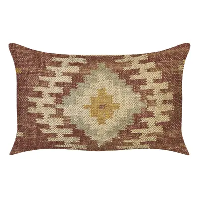 Jute Cushion Geometric Pattern x cm Multicolour BEEL