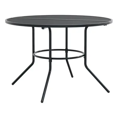 (110 x 72.5 cm) vidaXL Patio Table Garden Outdoor Table Round Anthracite Powder-coated Steel