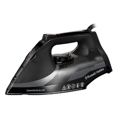 Russell Hobbs Diamond Elite Steam Iron, Black Diamond soleplate, 220g Steam Shot, 50g Continuous