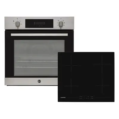 Hoover H-OVEN PHC3B25CXHH64DCT Built In Electric Single Oven and Ceramic Hob Pack - Stainless St