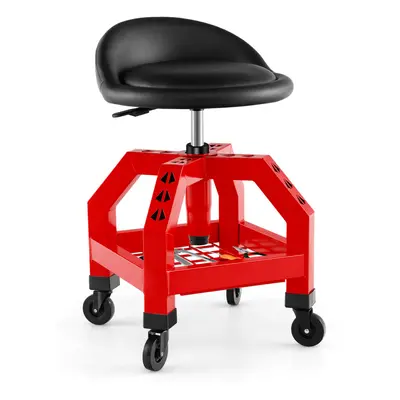 Rolling Stool Work Chair Creeper Height Adjustable Wheels 150KG W/ Tool Tray