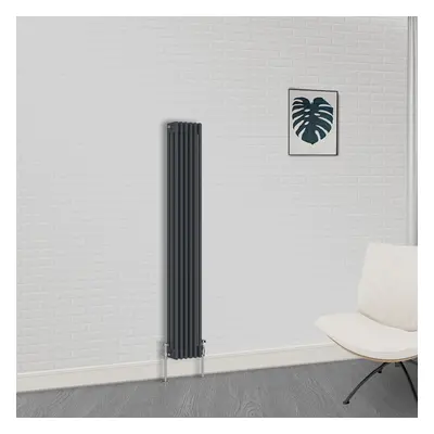 (1800 x 290mm-3 Column) NRG Traditional Anthracite Cast Iron Style Radiator