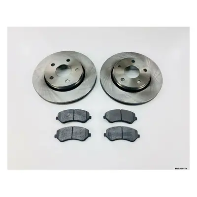 2 x Front Brake Disc & Brake Pads for Jeep Wrangler JK BRK/JK/017A