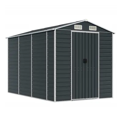 (anthracite, x x cm) vidaXL Garden Shed Outdoor Storage Shed Patio Yard Tool Shed Galvanised Ste